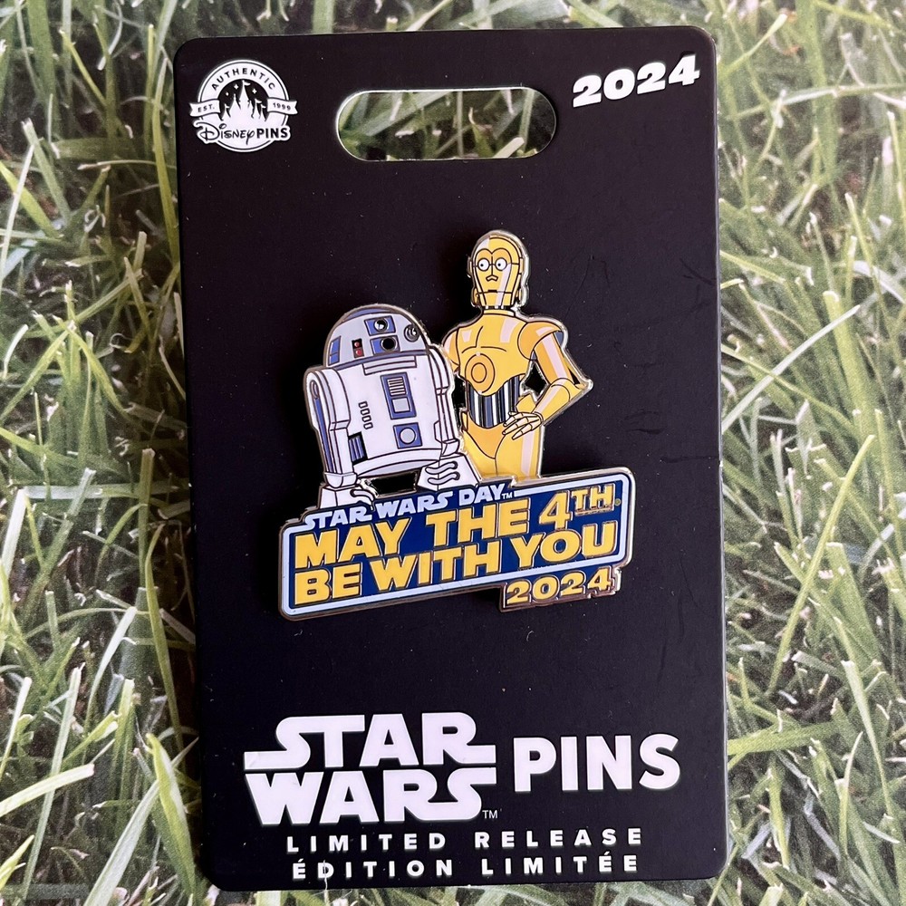 Disney Parks Star Wars Day May The 4th Be With You Limited Edition Pin Featuring C3PO & R2D2