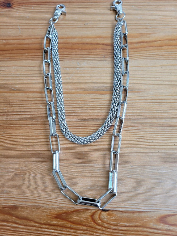 Heavy Duty Double Chain Metal Wallet Keychain for Bikers & Truckers-image