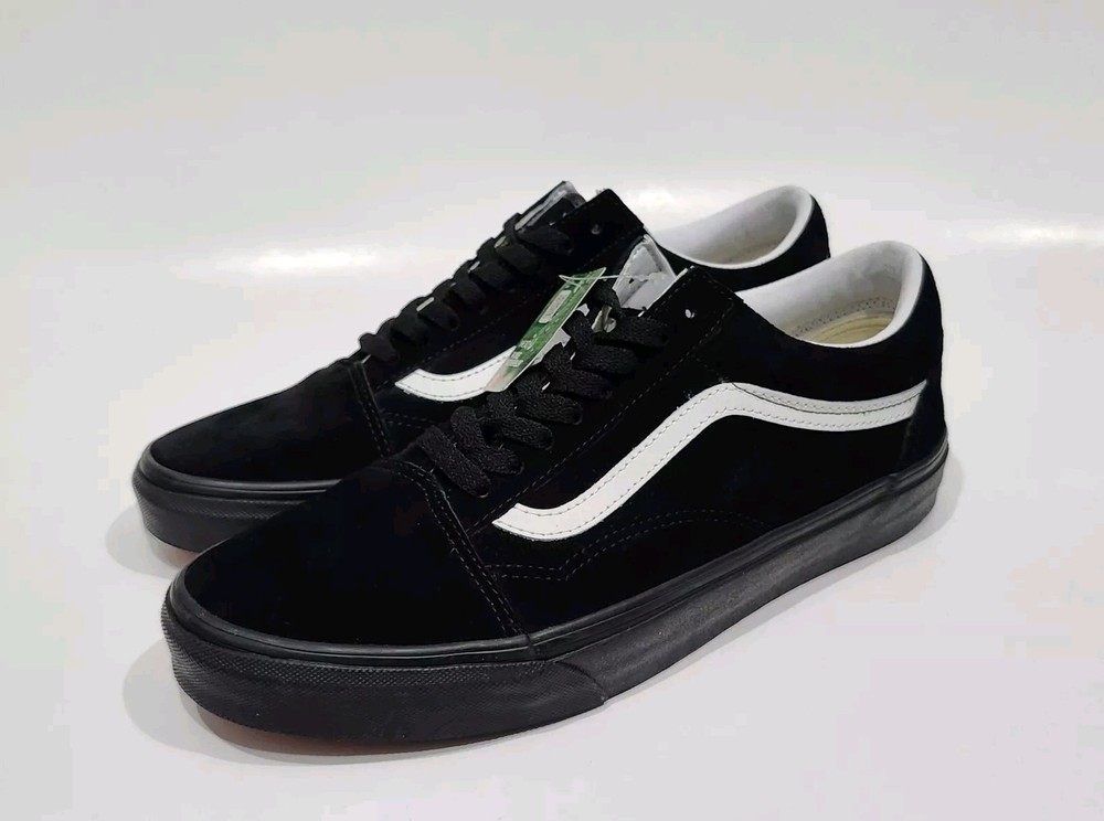 Vans Mens Old Skool Pig Suede Black Skate Sneakers Shoes VN0A4U3B18L Size 10 US
