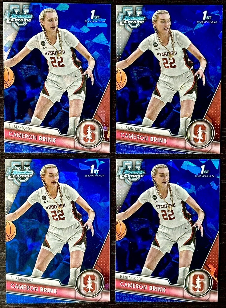 2023-24 Bowman U Chrome Sapphire Cameron Brink 1st Lot of 4 Cards UCONN #75
