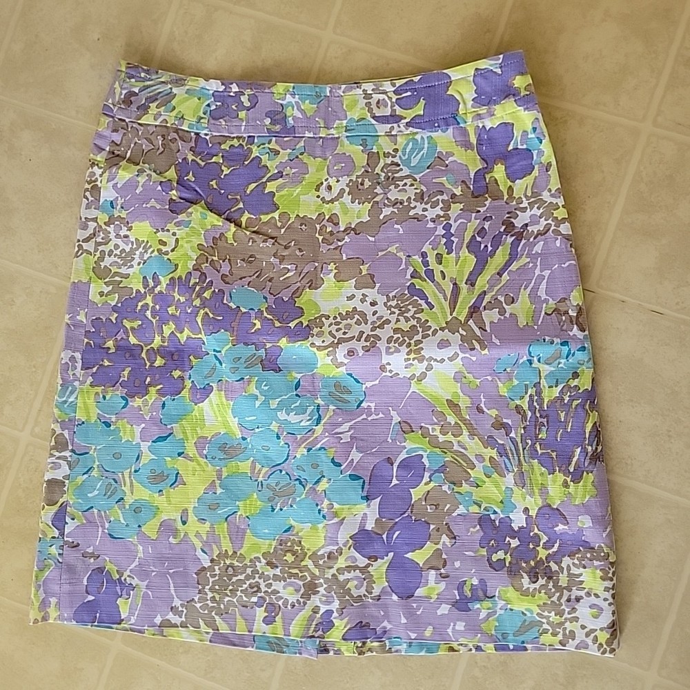 Talbots Preowned Floral Pencil Skirt Womens Size 4 Excellent Condition