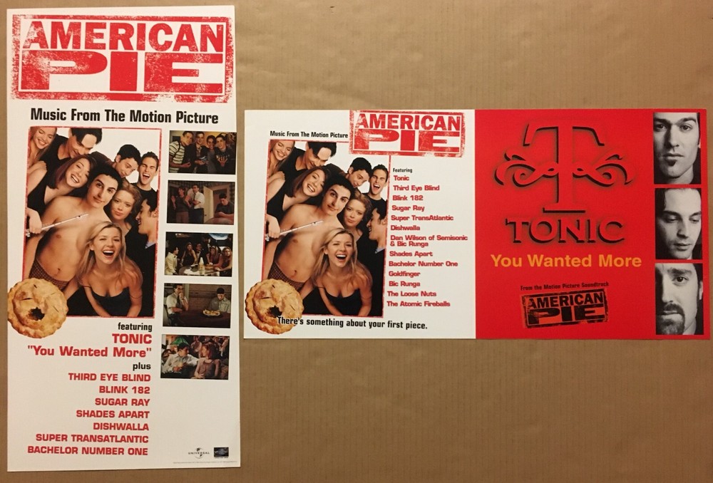 AMERICAN PIE & TONIC Rare 1999 DOUBLE SIDE PROMO POSTER FLAT 24x12 Tara Reid