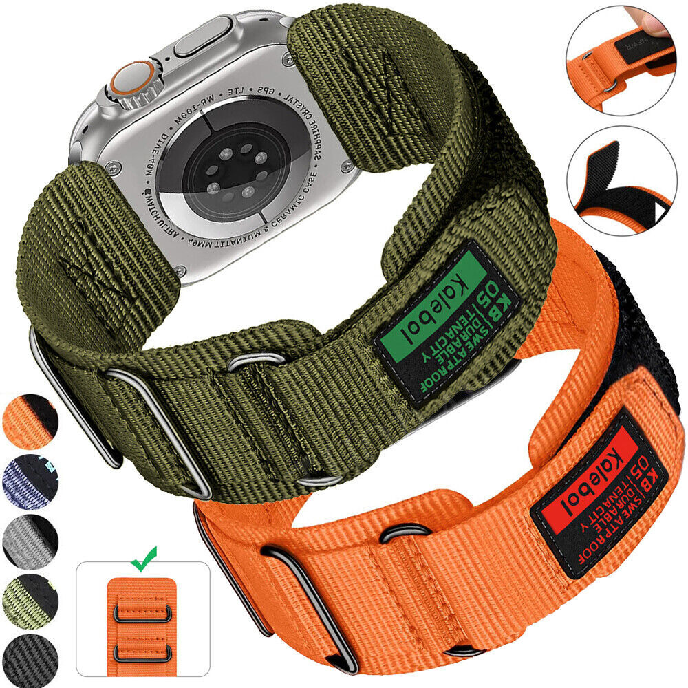 Nylon Watch Band For Apple Watch Strap Ultra 2 49mm Series 10 9 8 7 6 42mm 46mm