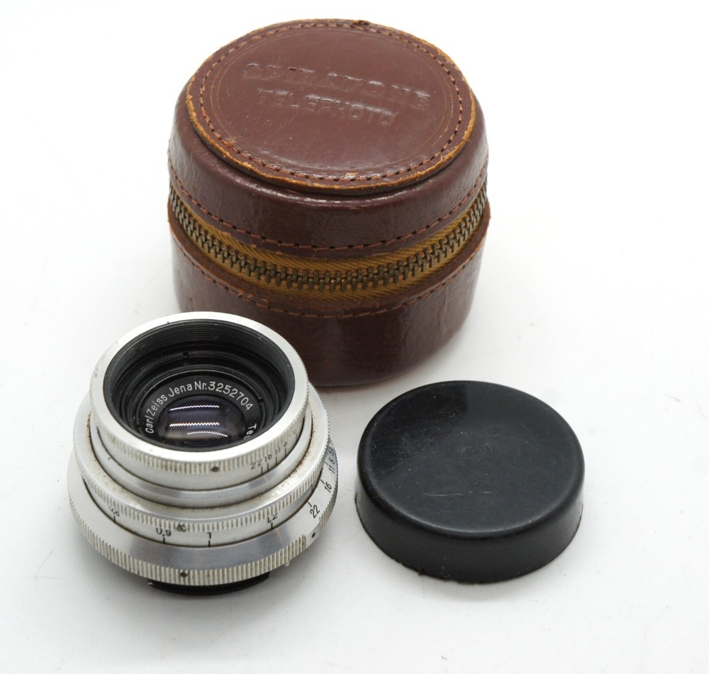 Vintage Carl Zeiss Jena Tessar 3.5/50 14-blade Pancake Lens for Exakta Mount