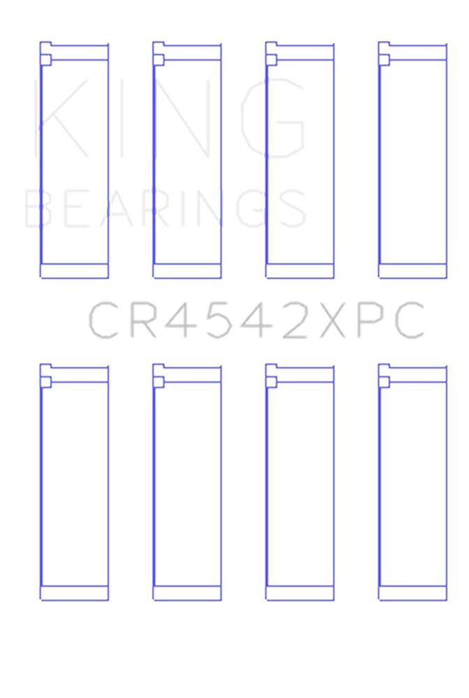 King Engine Bearings CR4542XPC.026 Rod Bearing Set for High Performance