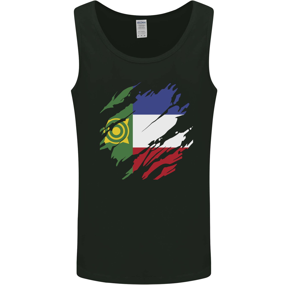 Torn Flag Khakassia Mens Vest Tank Top