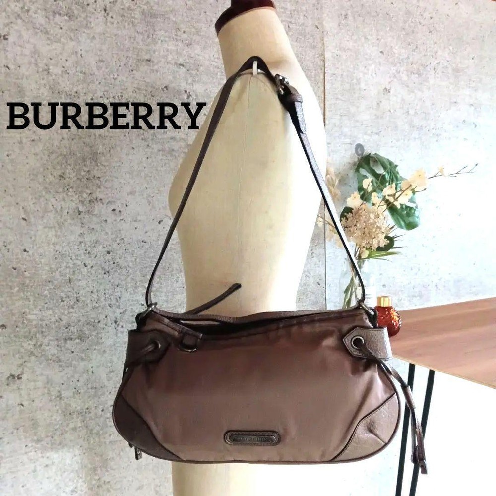 Burberry Shoulder Bag Leather Brown Authentic F1104104