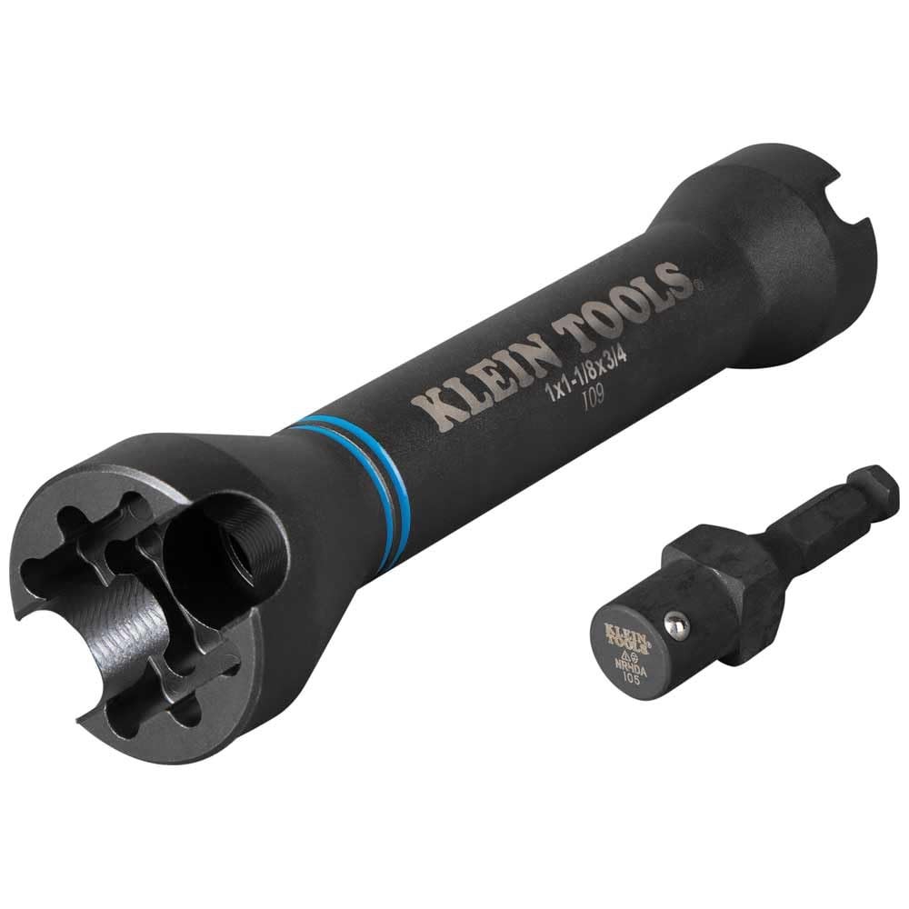 Klein Tools NRHD 5-In-1 Impact Socket, Features Three Square Socket Sizes:...