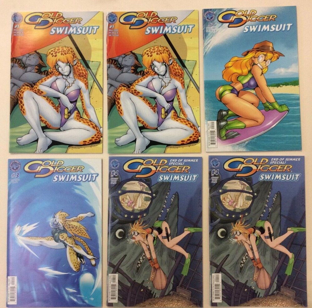 Gold Digger Swimsuit #1-4 with Extras VF/NM to NM Antarctic Press