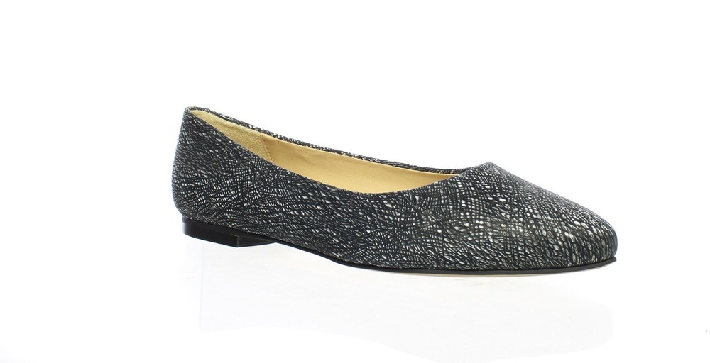 Trotters Womens Estee Black/Metallic Ballet Flats Size 5 (1542008)