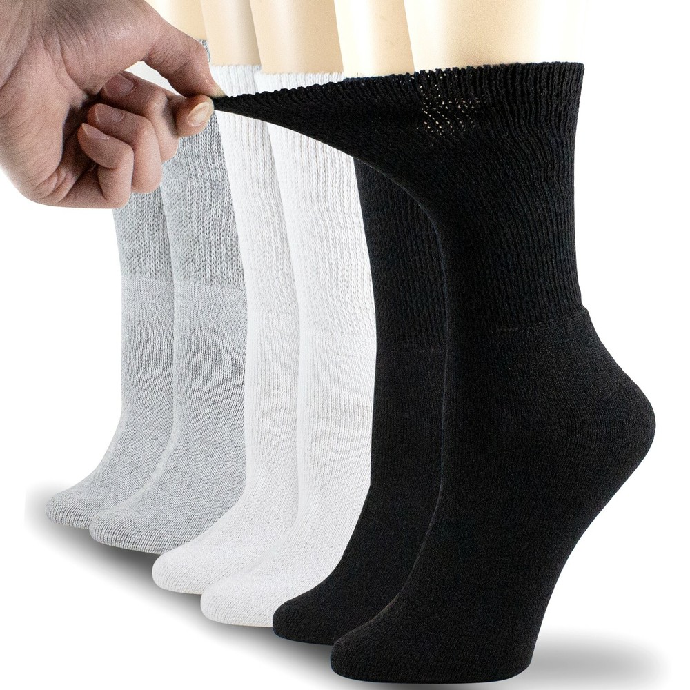 For Womens Non Binding Top Physician Approved Circulation Diabetic Crew Socks