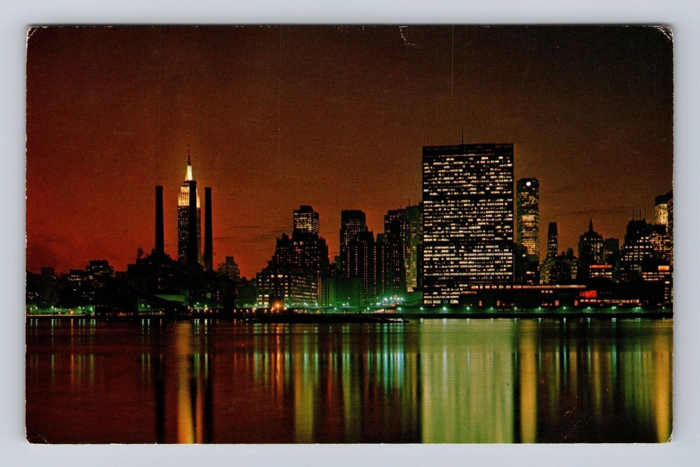 Vintage Postcard Featuring NYC’s UN and Empire State Building