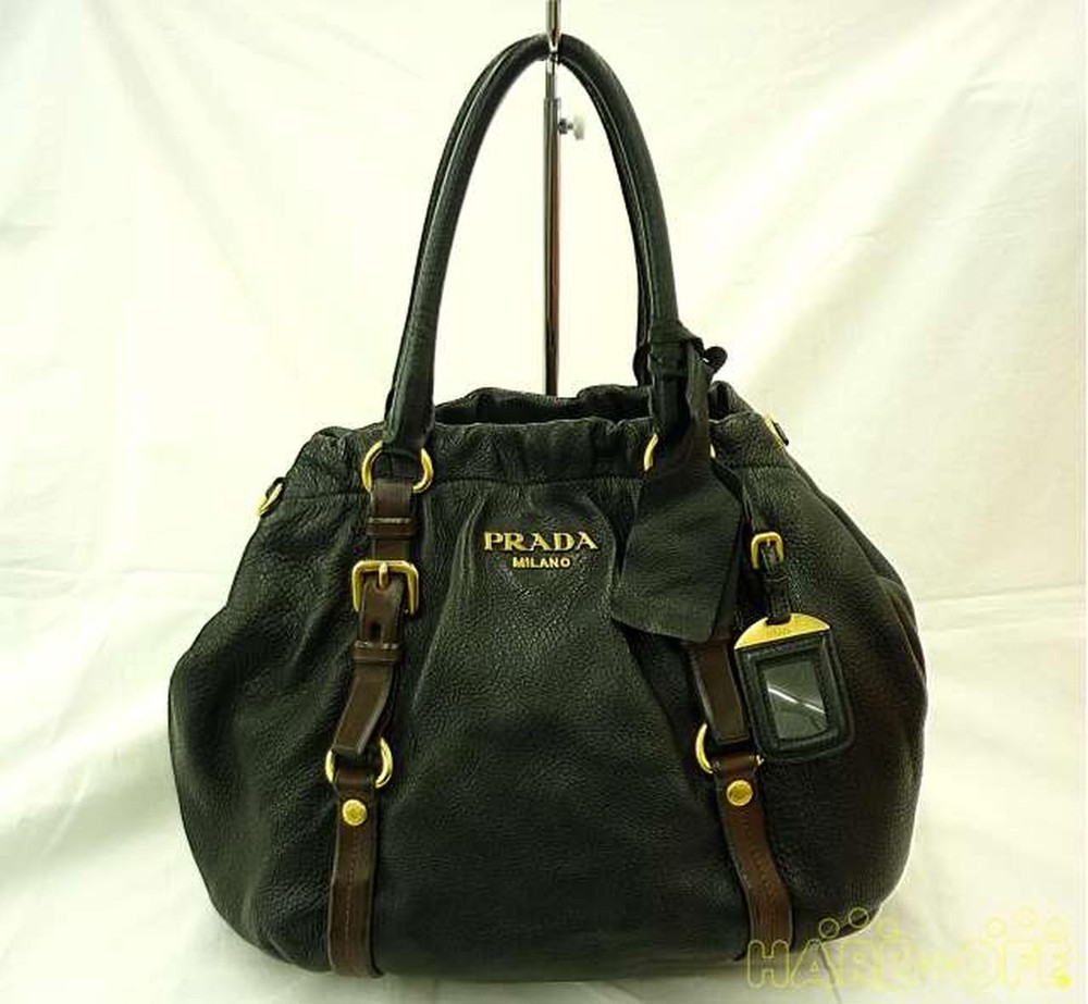 RARE PRADA 2WAY Bag with Missing Strap Model BN1773 Authentic PRADA