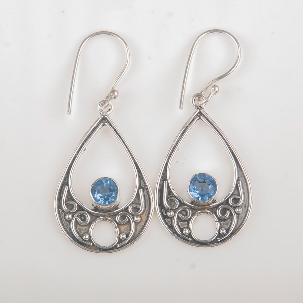 Birthday Gift For Her Natural Tanzanite Gemstone Drop/Dangle Earrings 925 Silver