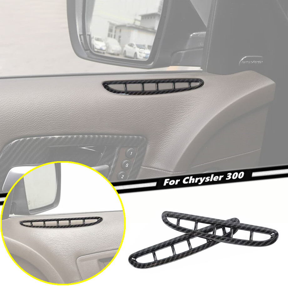 For 2015-2023 Chrysler 300 Carbon Fiber Side Inner Door A/C Air Vent Cover Trim