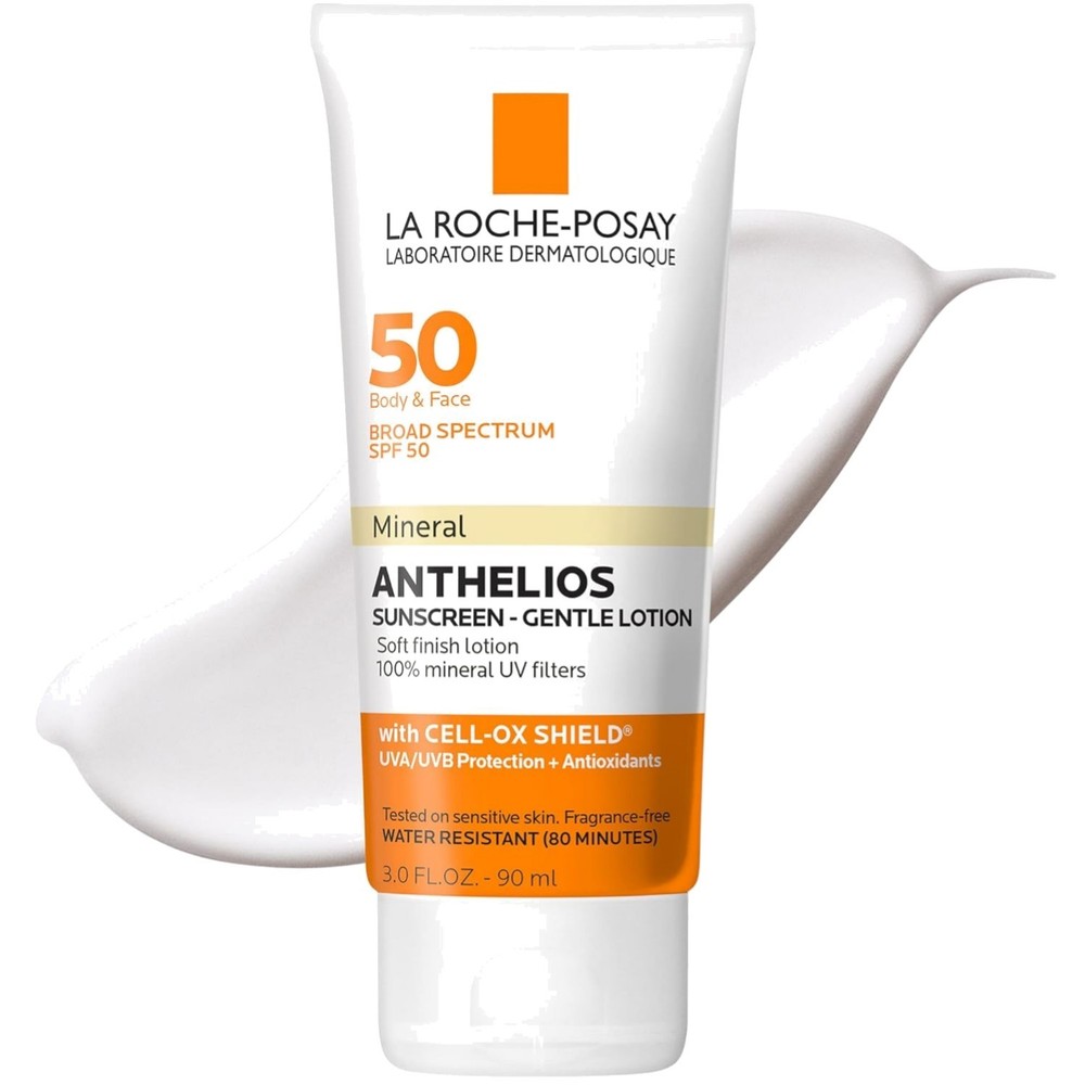 Mineral Sunscreen SPF 50 Lotion Broad Spectrum Antioxidants Face Body 3oz