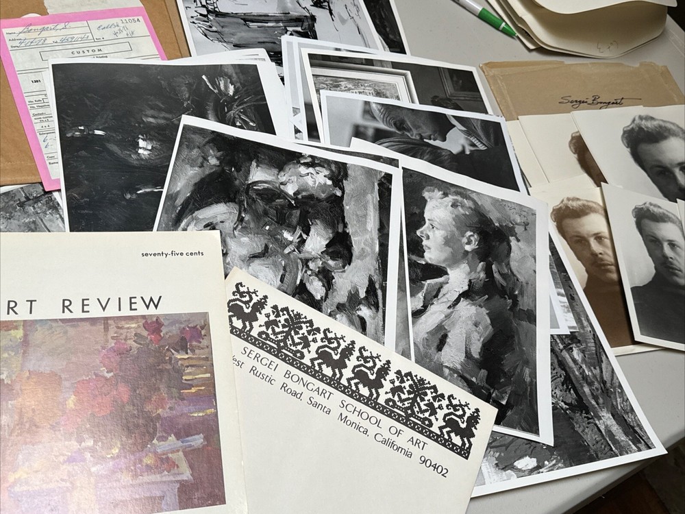 SERGEI BONGART PHOTOGRAPH COLLECTION OF HIS PAINTINGS 24 PIECES 8 BY 10