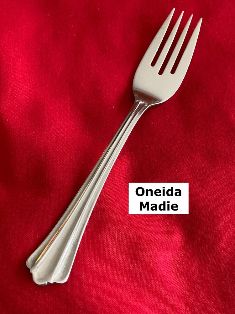 Oneida MADIE 6.25 Inch Stainless Steel Salad Fork with Ridges