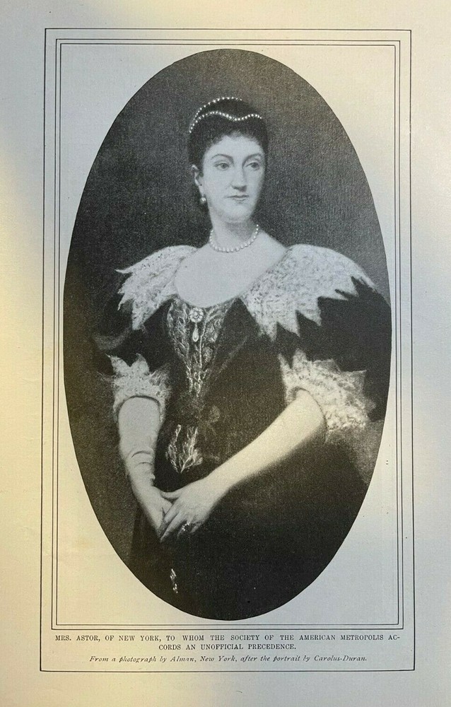 1901 Vintage Magazine Illustration Mrs. John Jacob Astor