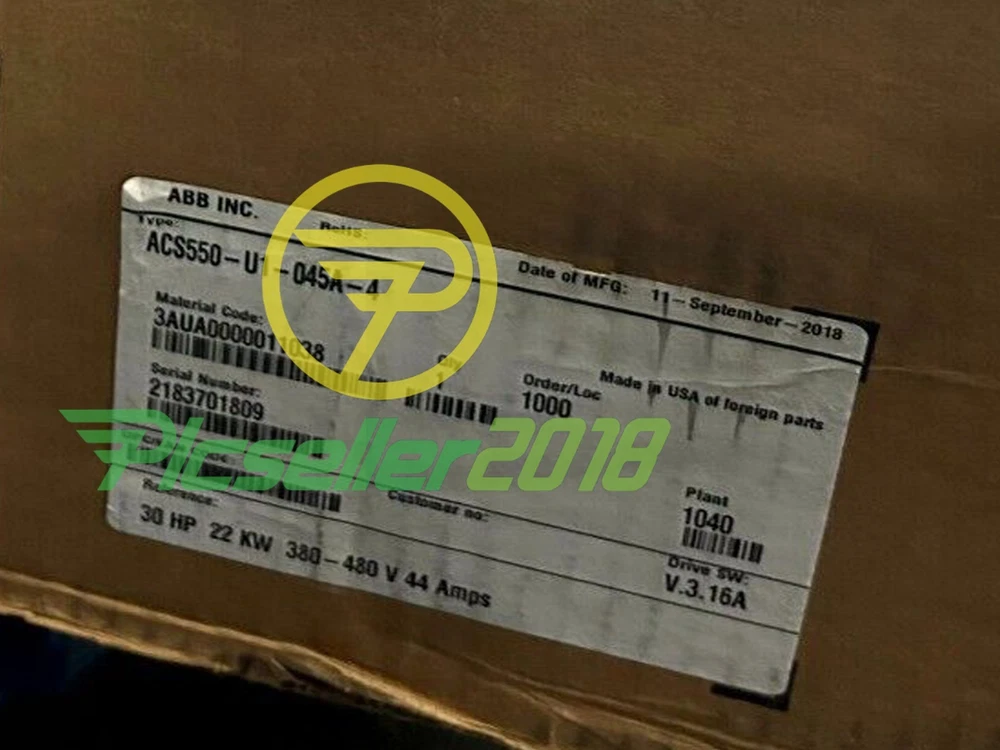 ACS550-U1-045A-4 New Sealed ABB Frequency converter Fast Shipping FedEx or UPS