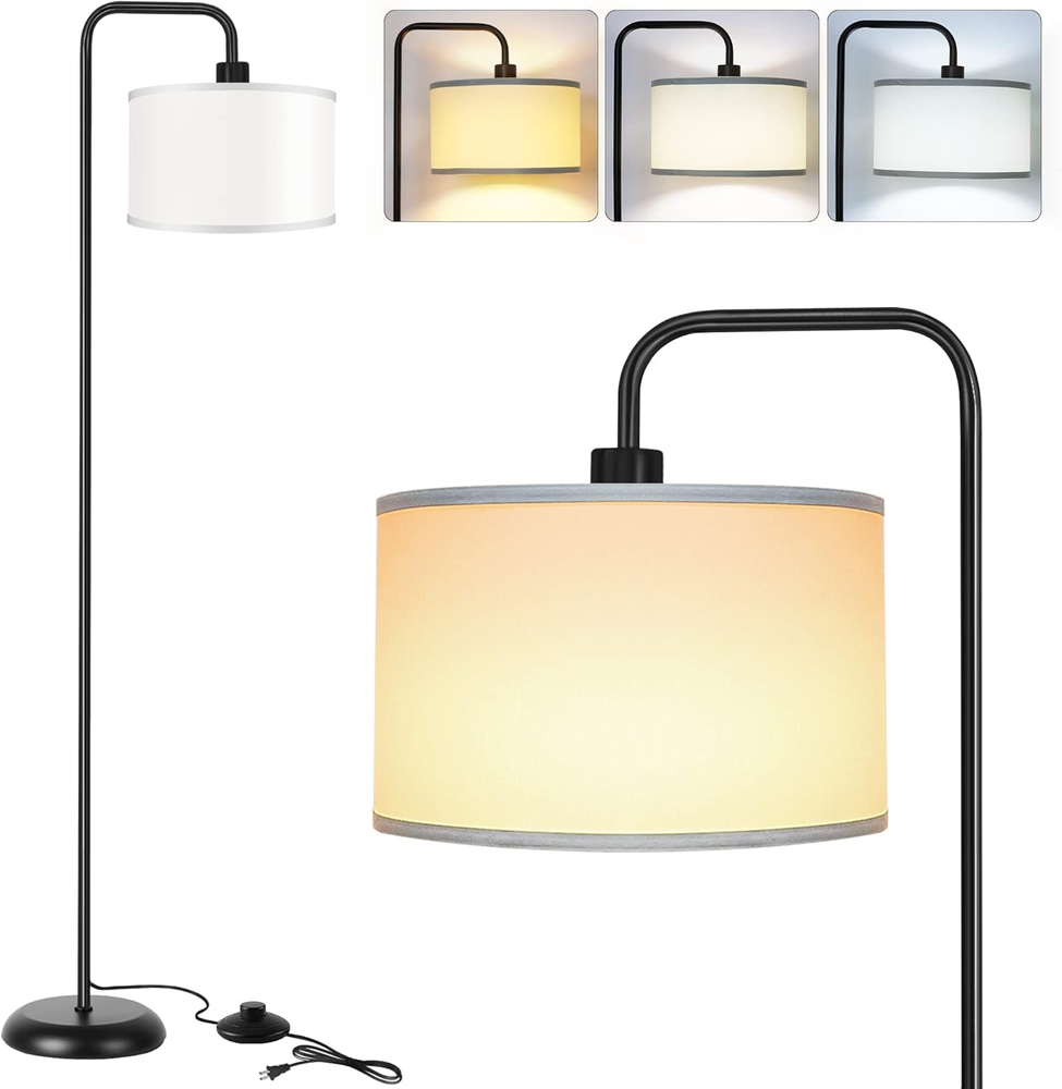 Upgraded 3-Tone LED Floor Lamp for Living Room with Flexible Gooseneck