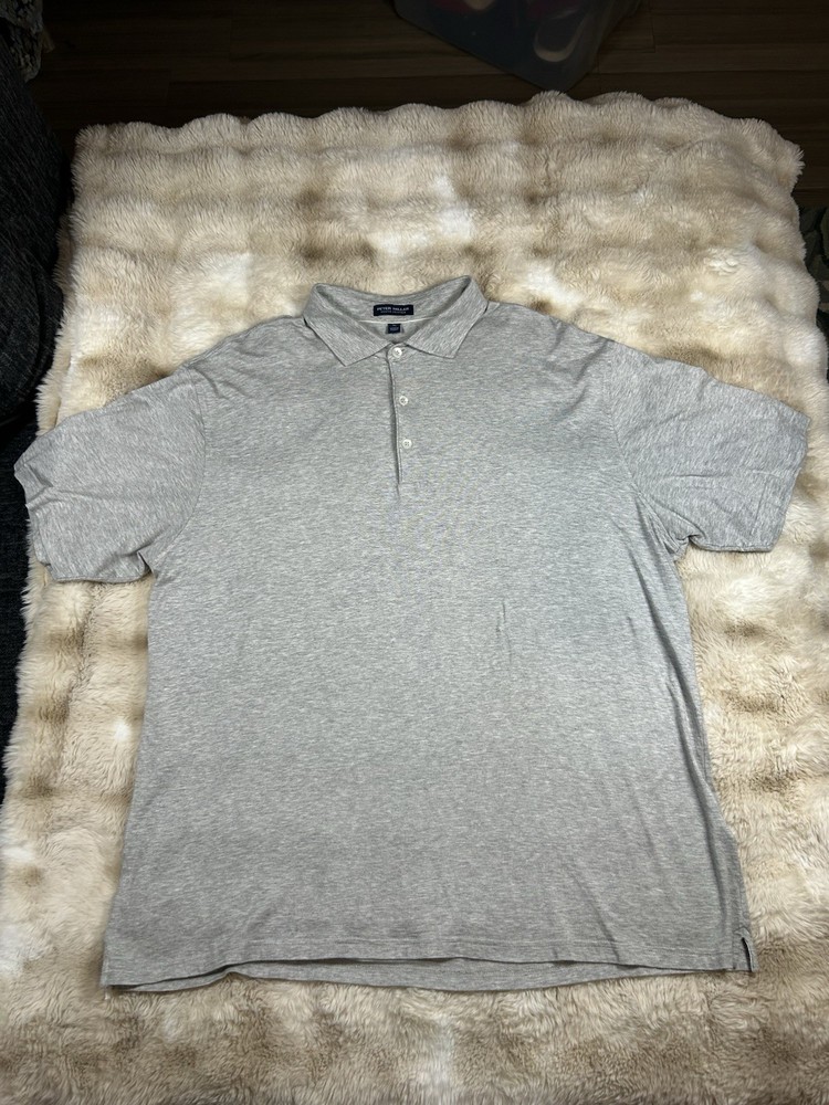 Peter Millar Men's Crown Crafted Polo Size Large XL Stripe Performance Stretch