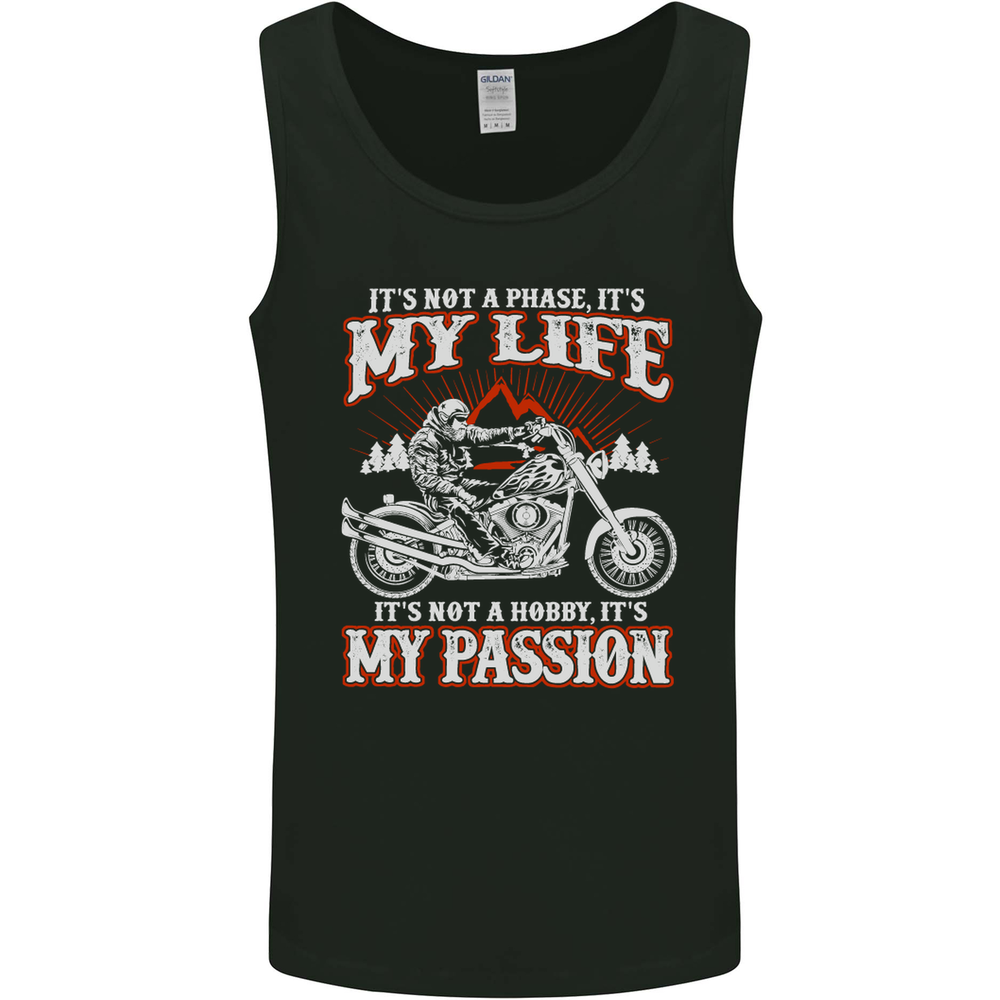 Motorbike Its My Passion Biker Motorcycle Mens Vest Tank Top