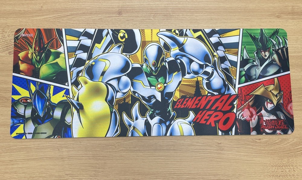 Yugioh Rush Duel Harf Playmat Featuring Elemental HERO Shining Flare Wingman JPN