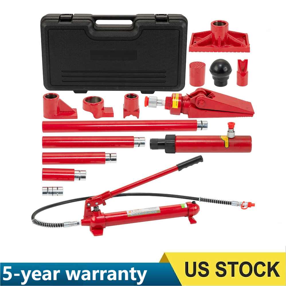 12 Ton Hydraulic Jack Air Pump Lift Ram Body Frame Porta Power Repair Kits RED