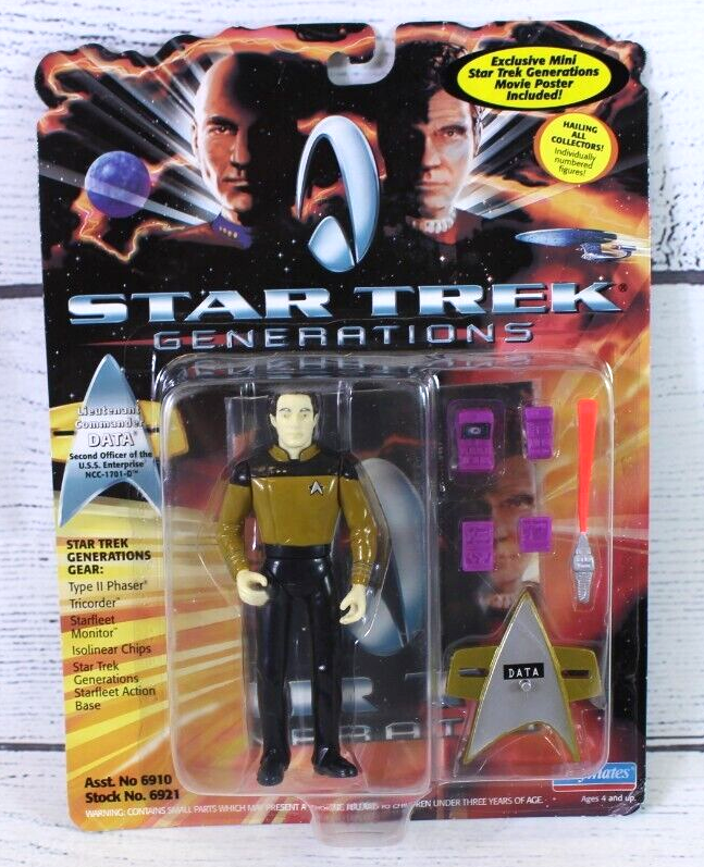 Star Trek Generations Lieutenant Commander Data  Action Figure Playmate 1994
