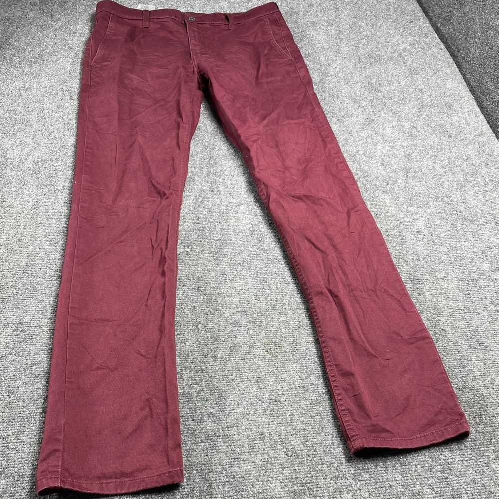 Levi's Jeans Men's Maroon Pants Slim Fit Straight Size W32 L34