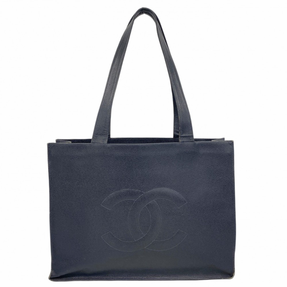 Chanel Black Caviar Leather Tote with Gold Hardware Pre-Owned