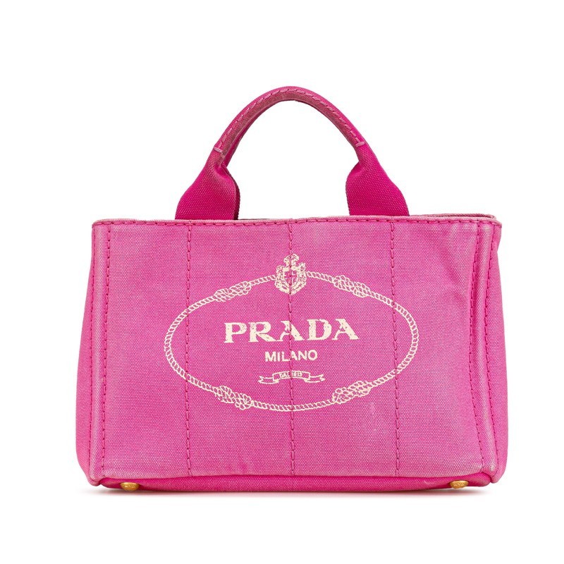 Rare Prada Canapa Handbag B Rank Great Deal 10% Off Used