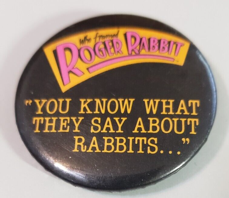 Who Framed Roger Rabbit Disney Pin Button Christmas Stocking Stuffer Gift 1987