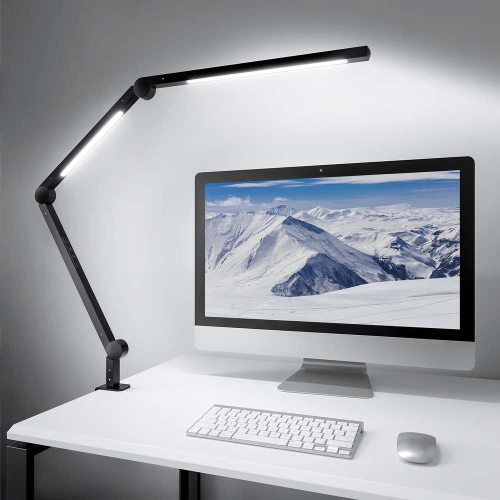 MediAcous LED Desk Lamp with Clamp, Dual Light Sources Desk Light for Home Of...