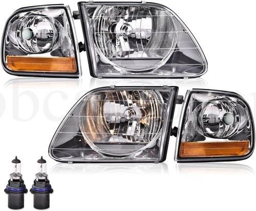 For 1997 1998-2004 Ford F150 Expedition Headlights w/Corner lights LH+RH 4PCS