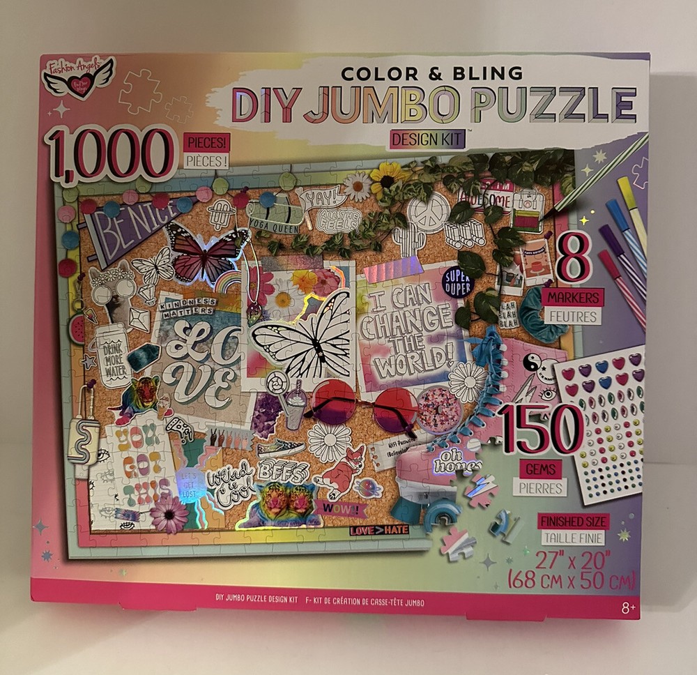 DIY JUMBO PUZZLE Color & Bling 1,000 Pieces BRAND NEW
