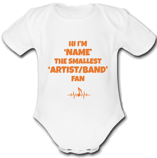 Sweet @ Trip personalised Baby vest grow music gift FAN GIFT NAME