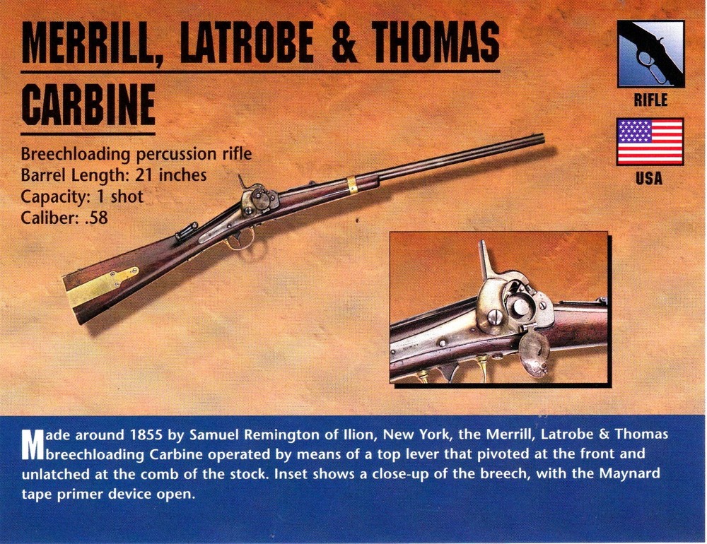 Merrill Latrobe & Thomas Carbine Classic Firearms Photo Card u
