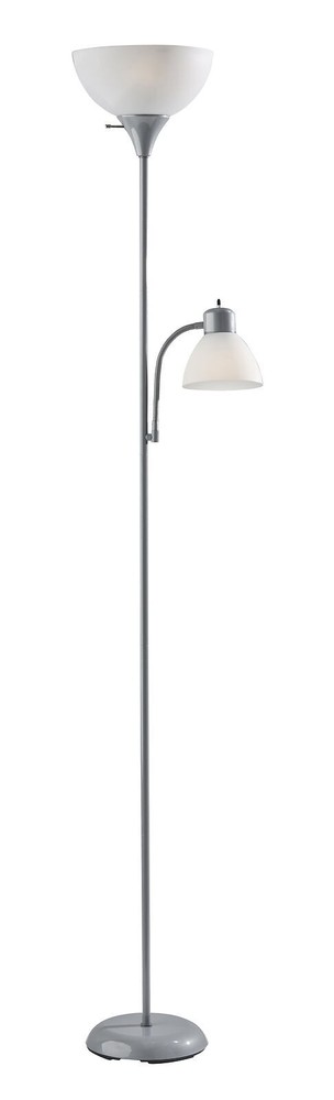 72‘’ Silver Combo Floor Lamp With Reading Lamp Modern Design