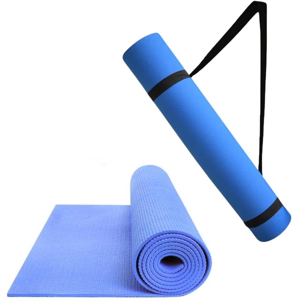 Thick Yoga Mat for Exercise & Pilates – Non Slip Yoga Mats with Strap, Extra ...