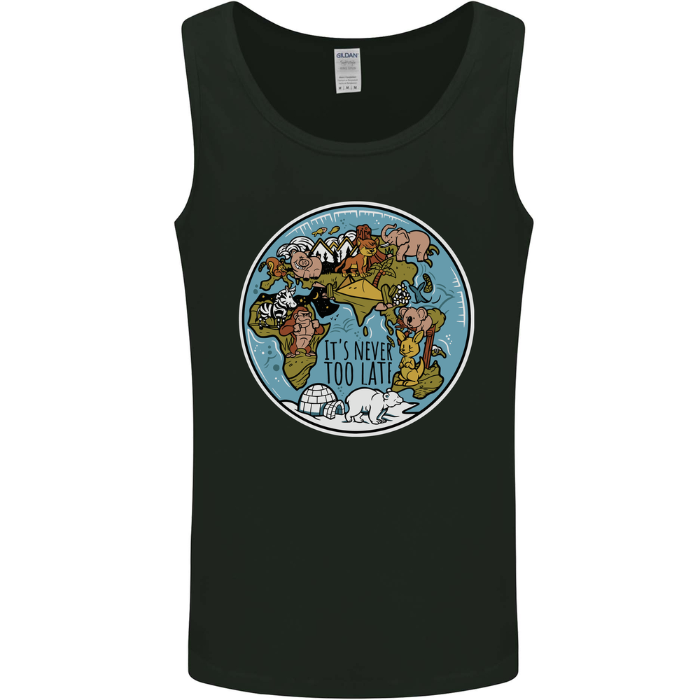 Climate Change It's Never Too Late Mens Vest Tank Top