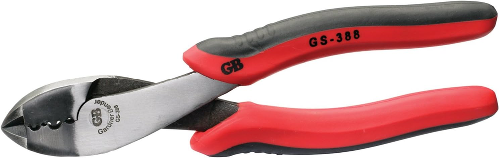 GS-388 Heavy-Duty Electrical Pliers with Crimper Cutter for Aluminum Copper Wire Comfort Grip
