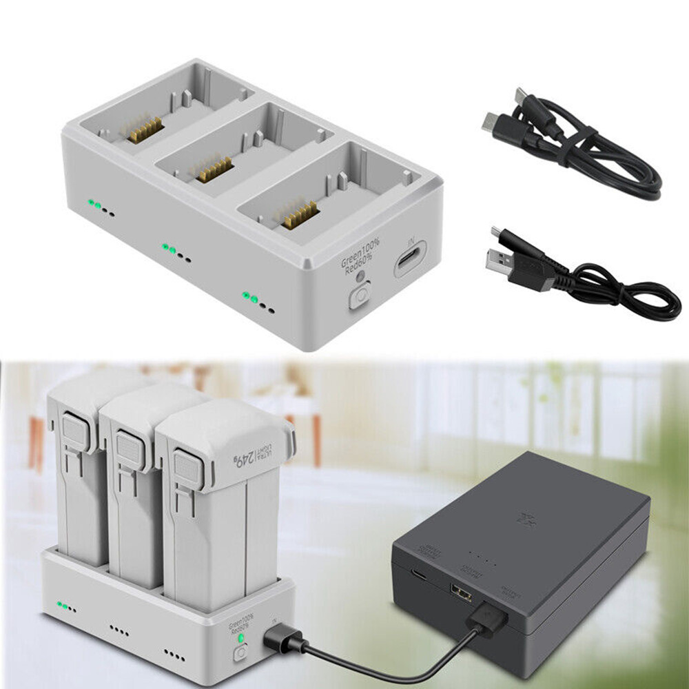 3-Way Fast Charging Dock with Cable for DJI Mini 3 Pro Battery
