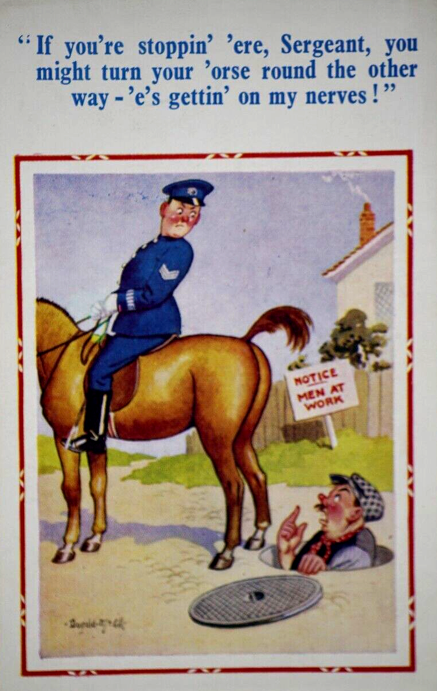 Postcard Seaside Comic Saucy Risqué Police Manhole Constance Donald McGill 1632