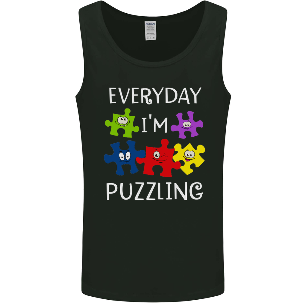 Every Day Im Puzzling Autism Autistic ASD Mens Vest Tank Top