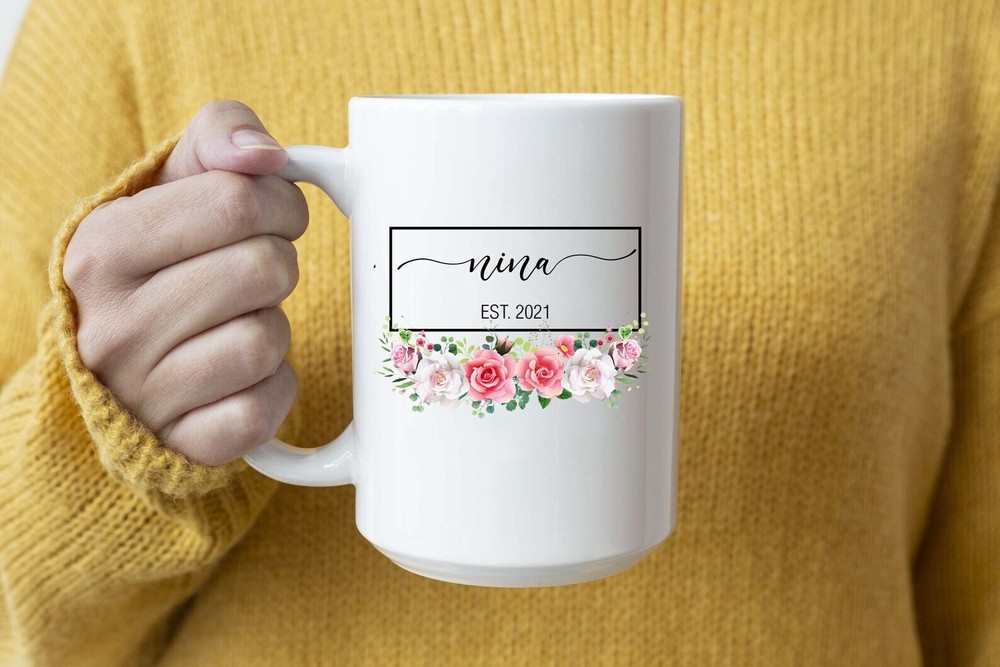 Nina Est 2021 Mug Mug & Coaster Set Gift Nina Coffee Mug For New Nina 2021 N