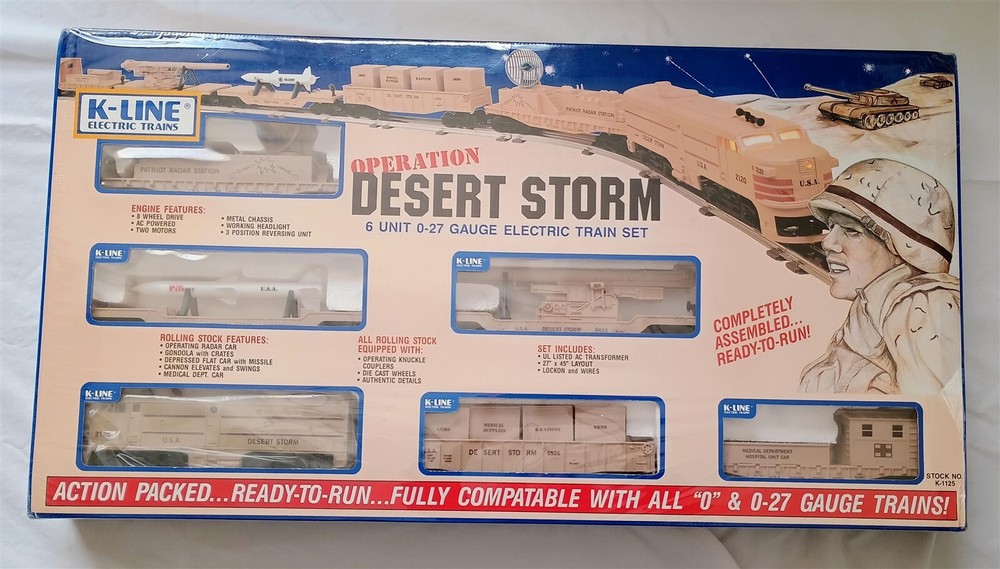 Operation Desert Storm K-Line Electric Train Set K-1125 O-27 Gauge Model RR