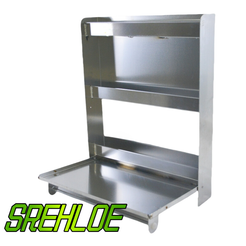 Aluminum Trailer Door Cabinet Organizer Senior Storage Work Station Silver