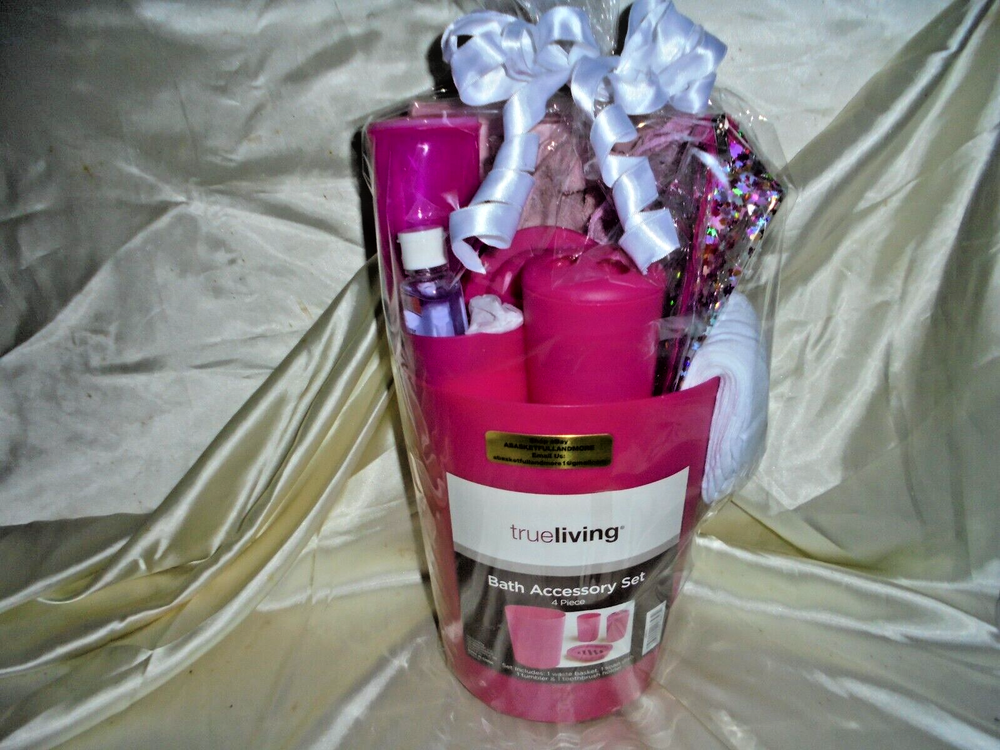 BACK TO SCHOOL GIFT BASKET IN FUCHSIA  FOR THE COLLEGE STUDENT-image